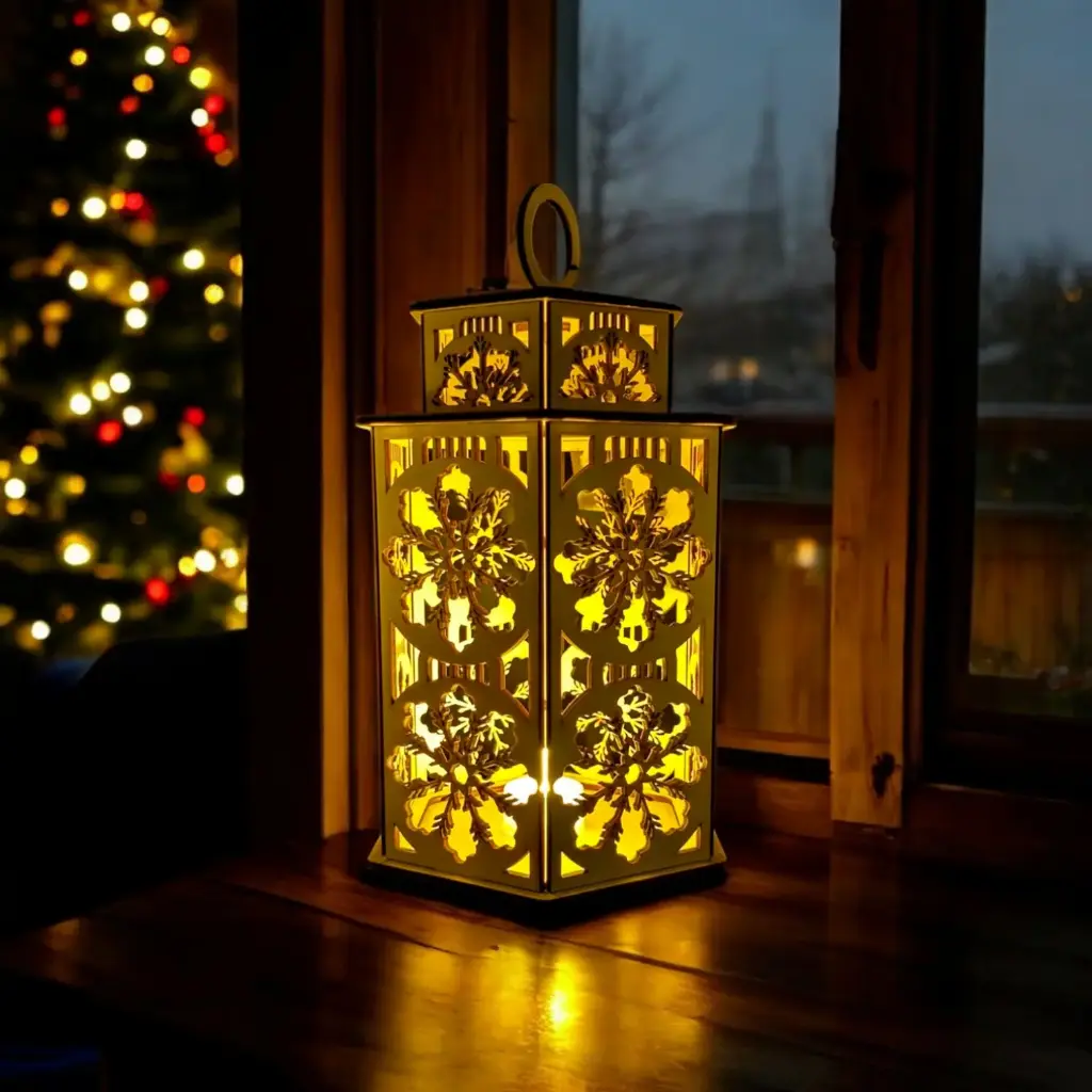 [EvGe-La-523] Schneeflocken Laterne (Fix und Fertig-Version)